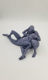 Two Nude Men Laying Together in Lovers Embrace // Solid 3D Printed // MM41v2