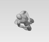 3D Printable Nude Man Kneeling & Leaning Back // STL FILE // MM20