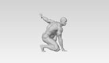 3D Printable Naked Man in a Superhero Pose! // STL FILE // MM50