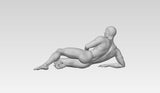 3D Printable Nude Male Figure Relaxing // STL FILE // MM02