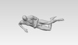 3D Printable Nude Male Figure Relaxing // STL FILE // MM02