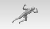 3D Printable Nude Man Laying on His Stomach // STL FILE // MM09